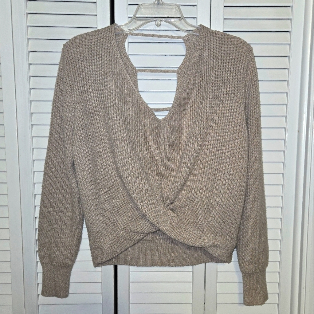 SHEIN  Women's L Front Twist V-neck Sweater